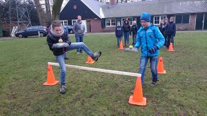 Eerst een potje koekenpan-estafette